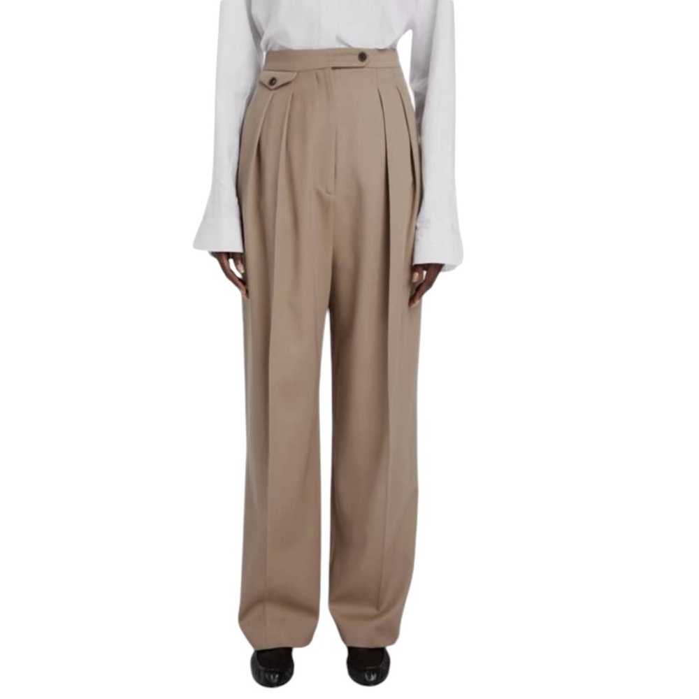 The Row Marcellita Pleated Wool Pants